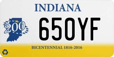 IN license plate 650YF
