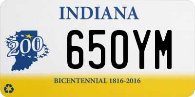 IN license plate 650YM