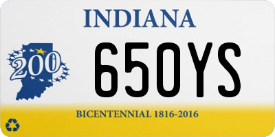 IN license plate 650YS