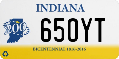 IN license plate 650YT