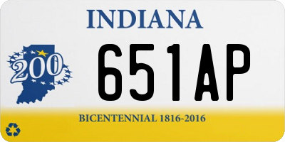 IN license plate 651AP