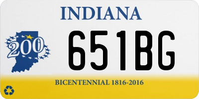 IN license plate 651BG