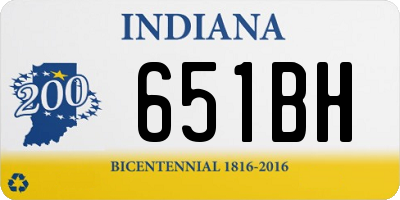 IN license plate 651BH