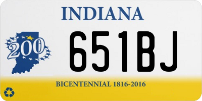 IN license plate 651BJ