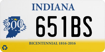 IN license plate 651BS