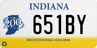 IN license plate 651BY