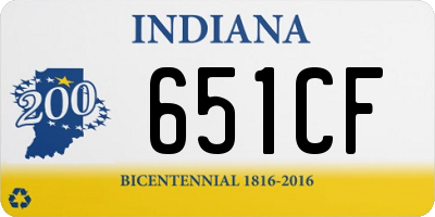 IN license plate 651CF