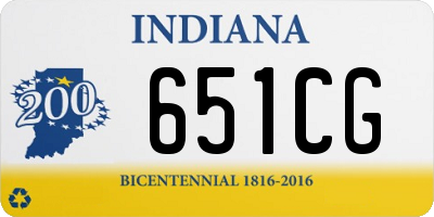 IN license plate 651CG