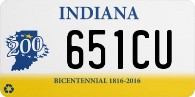 IN license plate 651CU