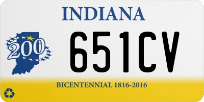 IN license plate 651CV