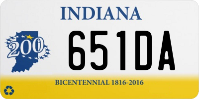 IN license plate 651DA