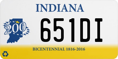 IN license plate 651DI