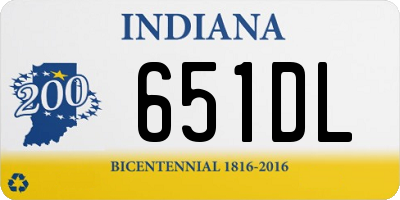 IN license plate 651DL