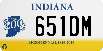 IN license plate 651DM