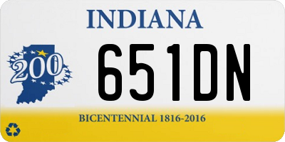 IN license plate 651DN
