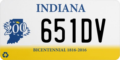 IN license plate 651DV