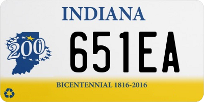 IN license plate 651EA