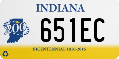 IN license plate 651EC