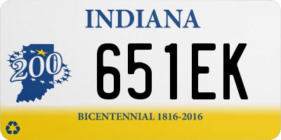 IN license plate 651EK
