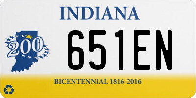 IN license plate 651EN