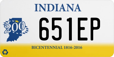 IN license plate 651EP