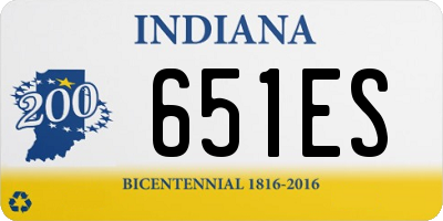 IN license plate 651ES