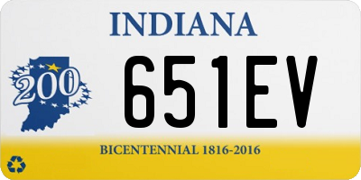 IN license plate 651EV