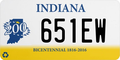 IN license plate 651EW