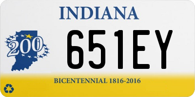 IN license plate 651EY