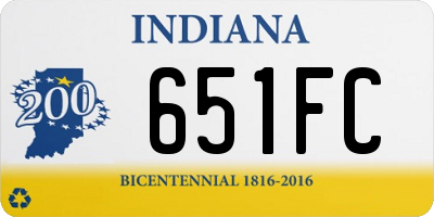 IN license plate 651FC