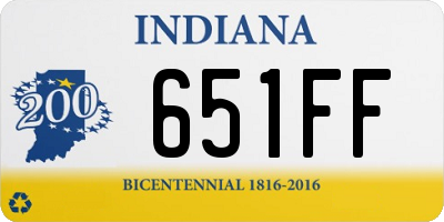 IN license plate 651FF