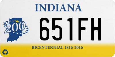 IN license plate 651FH