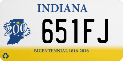 IN license plate 651FJ