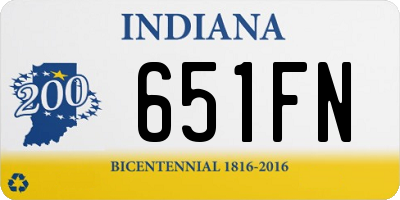 IN license plate 651FN