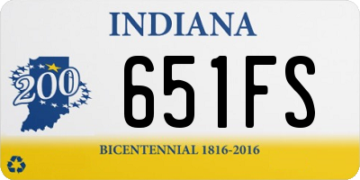 IN license plate 651FS