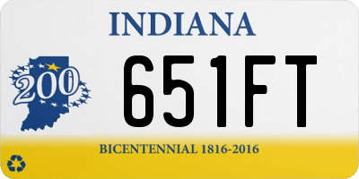 IN license plate 651FT