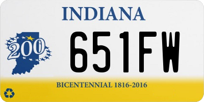 IN license plate 651FW