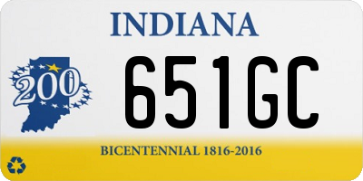 IN license plate 651GC