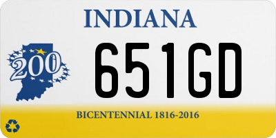 IN license plate 651GD