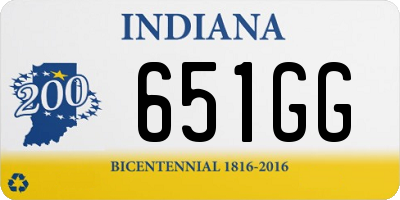 IN license plate 651GG