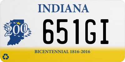 IN license plate 651GI