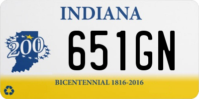 IN license plate 651GN