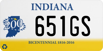 IN license plate 651GS