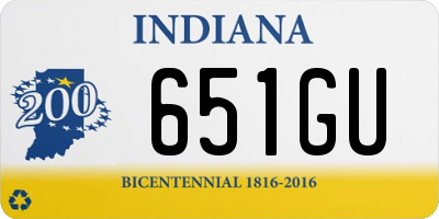 IN license plate 651GU