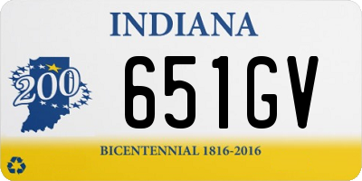 IN license plate 651GV