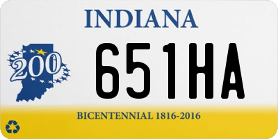 IN license plate 651HA
