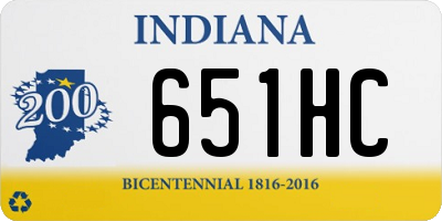 IN license plate 651HC