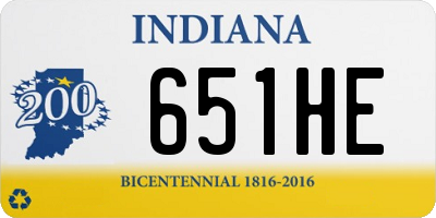IN license plate 651HE