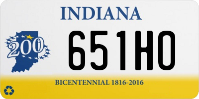 IN license plate 651HO
