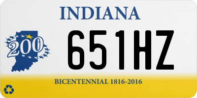 IN license plate 651HZ